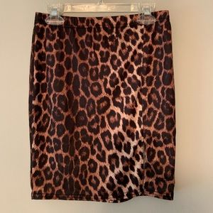 Cheetah print skirt from Nasty Gal